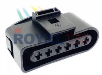 FICHA DE CONEXION ROYALTEK FICHA DE CONEXION ROYALTEK 6 (SEIS) VIAS BOBINA IGNICION VOLKSWAGEN GOL / VOYAGE / FOX / GOLF / SAVEIRO - VENTA EN PAQUETES DE 5 UNIDADES ---